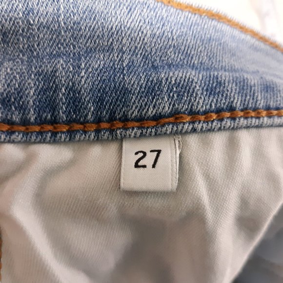 Hudson Women's Natalie Super Skinny Jeans Size 27 Distressed Raw Hem Light Wash - Picture 11 of 16